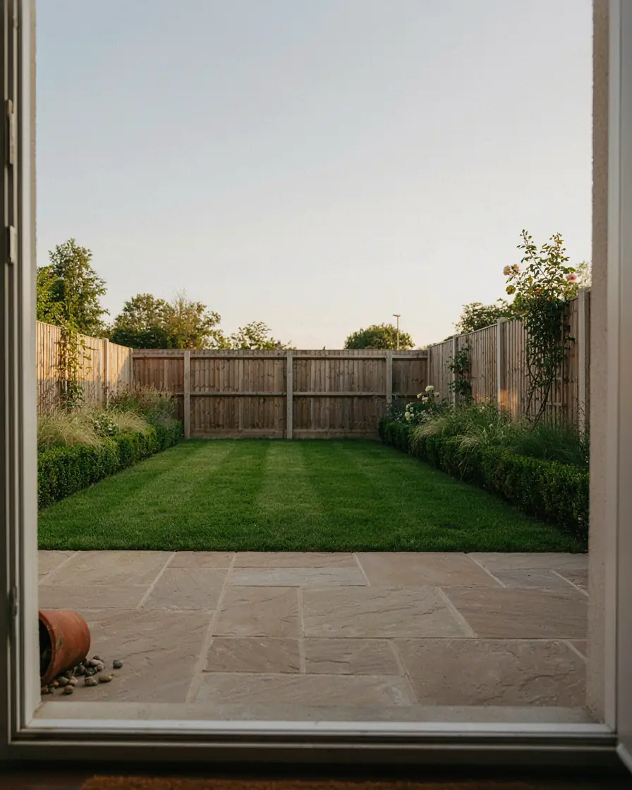 Indian sandstone patio in Darwen