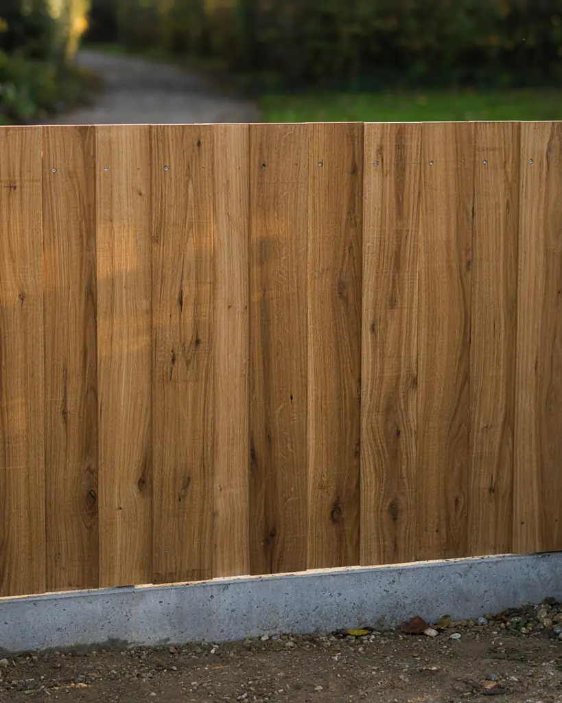 Close-up of featheredge timber