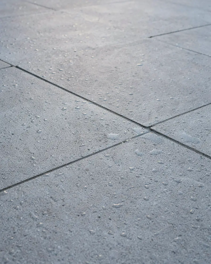 Close-up of porcelain paving